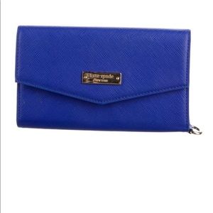 Kate Spade Blue Leather Wristlet